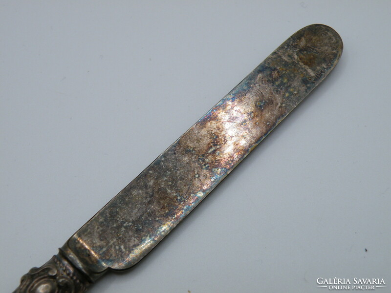 UK0098 antik gyönyörű gyöngyház nyelű ezüstözött halkés anglia