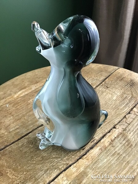Old decorative glass dog statue from Murano