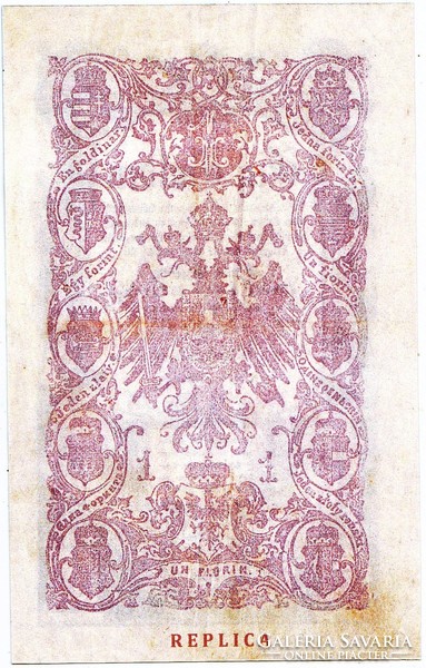 Ausztria 1 Osztrák-Magyar gulden1866 REPLIKA  UNC