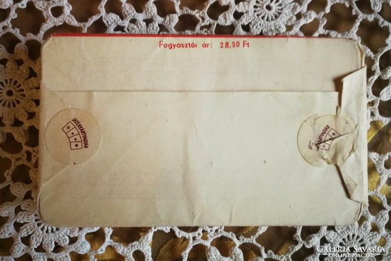 Antique tarok card, unopened, in original paper packaging, rarity