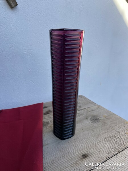 Retro ritka  színű  üveg váza