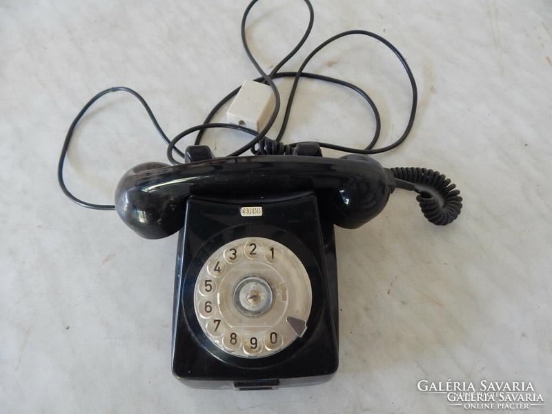 Bakelit tárcsás telefon fekete retro,üzemképes!