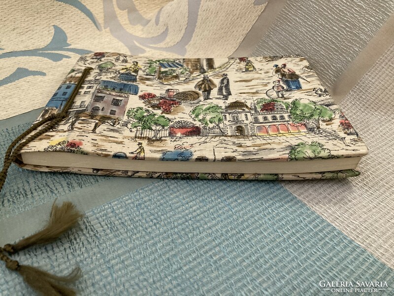 A special old photo album with a textile cover