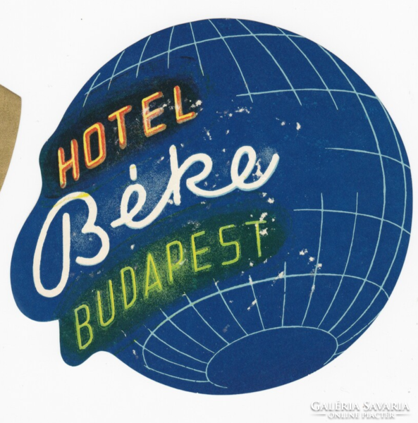 Hotel Béke Budapest - bőrönd címke