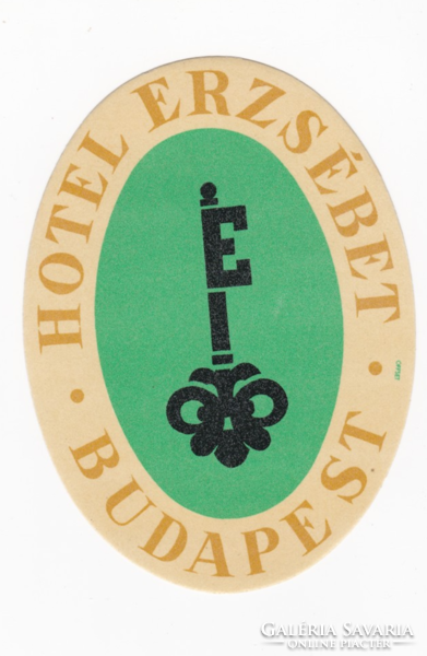 Hotel Erzsébet Budapest - bőrönd címke