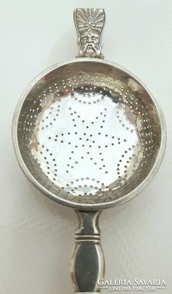 Antique silver (800) tea strainer 1866