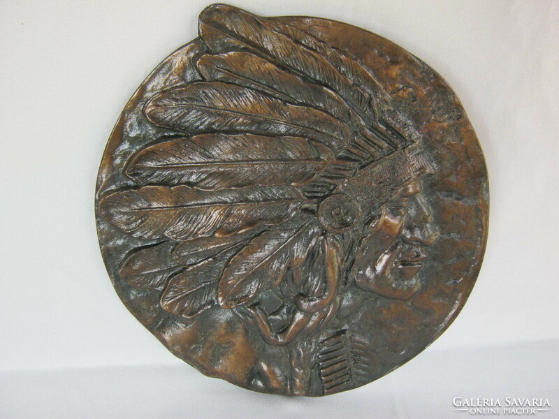 Bronze or copper wall ornament Native American
