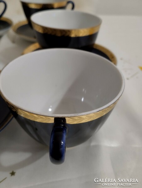 Russian Lomonosov porcelain coffee set for 5 people