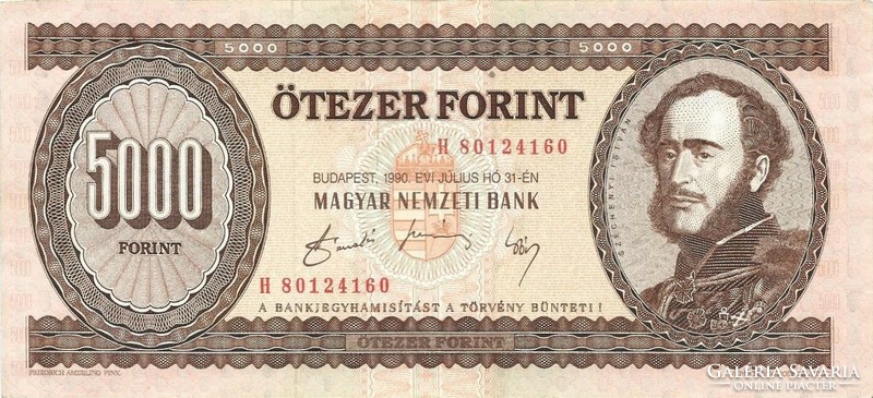 5000 forint 1990 "H" sorozat