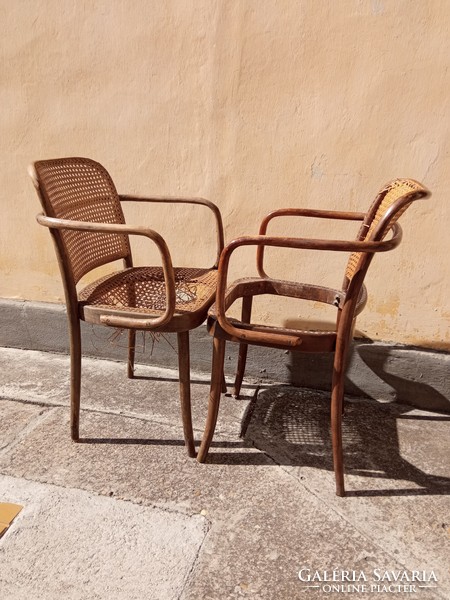 A pair of Prague chairs is a collaboration between josef hoffmann & jose frank