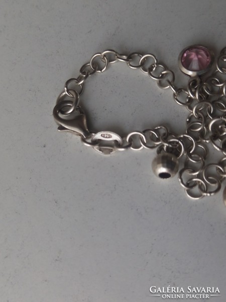 Women's pendant silver bracelet (18.5cm)