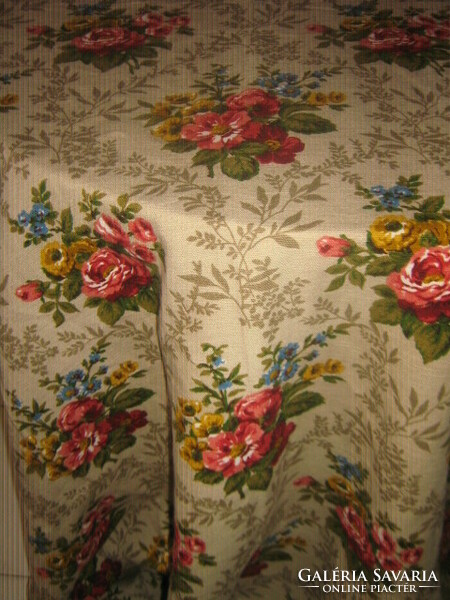 Beautiful vintage pink floral blackout fabric curtain