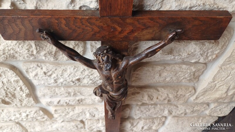 Antique, beautiful, huge corpus cross, crucifix, Jesus Christ viàgágát, házi áldàs. Video too!