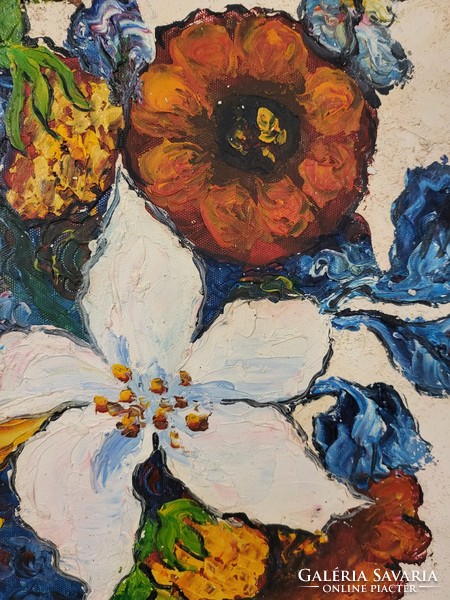 Virág csendélet olaj festmény