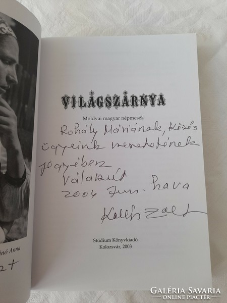 World wing of Zoltán Kallós - Hungarian folk tales from Moldavia autographed