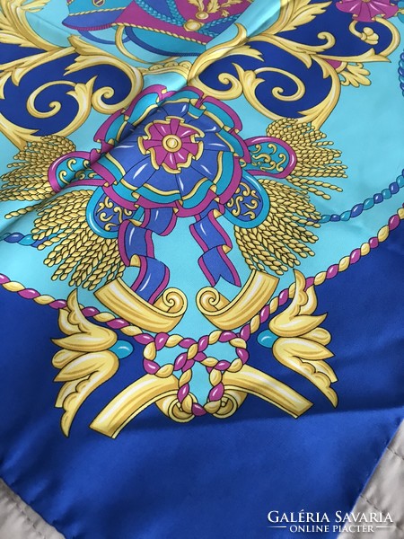 Lombagine paris silk scarf with a beautiful pattern, 86 x 86 cm