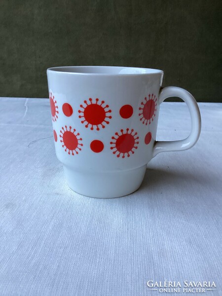 Alföldi porcelain mug with sunflower pattern.