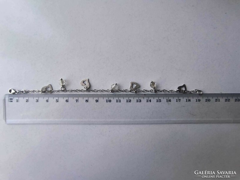 Women's pendant silver bracelet (19.5cm)