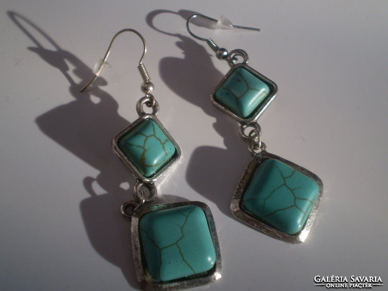 Long turquoise earrings
