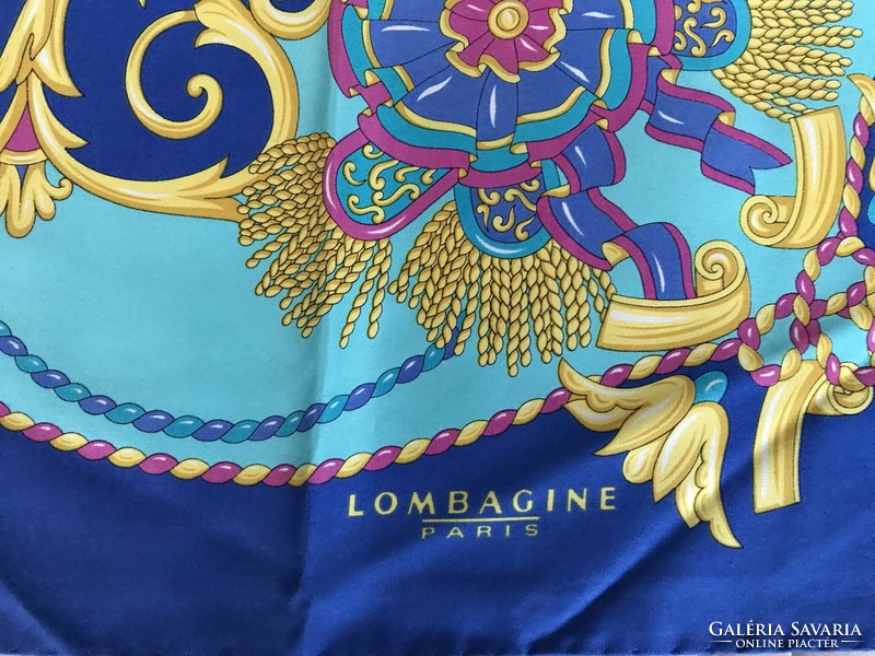Lombagine Paris selyemkendő gyönyörű mintával, 86 x 86 cm