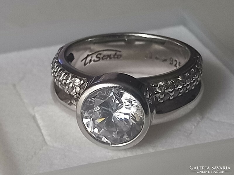 Ti Sento női ezüst gyűrű (52-es)