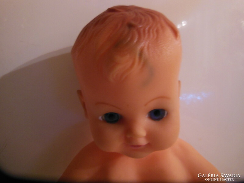 Baby - marked - boy - whistle - 24 x 14 cm - glass or plastic eyes - retro - flawless