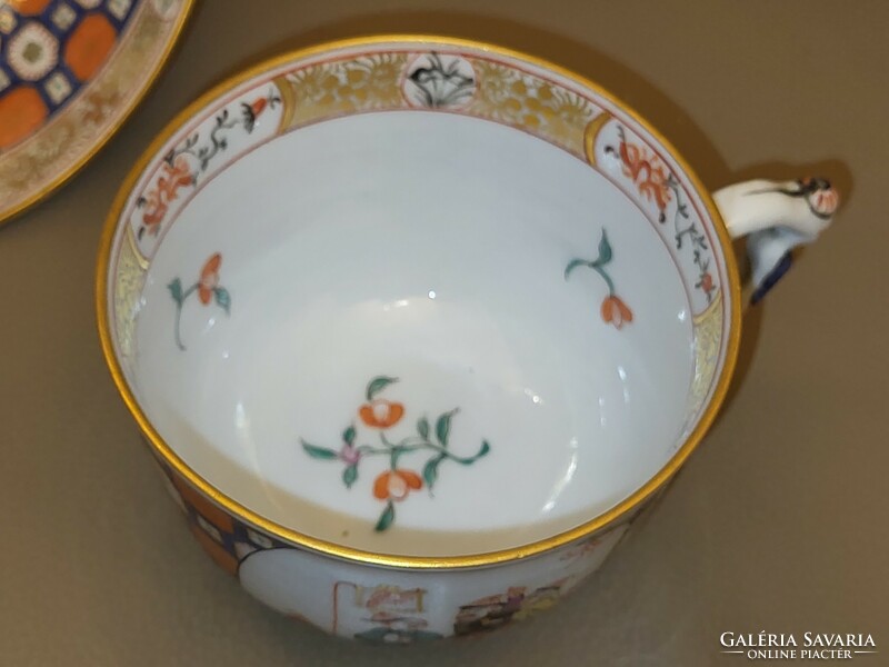 Csodaszép antik Herendi teás csésze és alj O'Sullvan ritka keleti minta