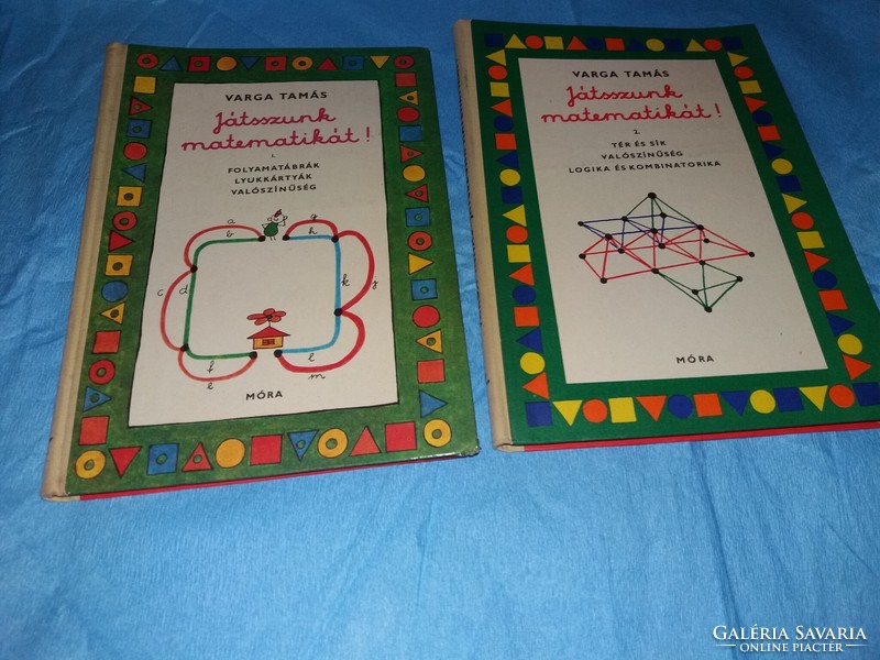 1974. Tamás Varga: let's play math 1-2. Impeccable collectors as shown in the pictures