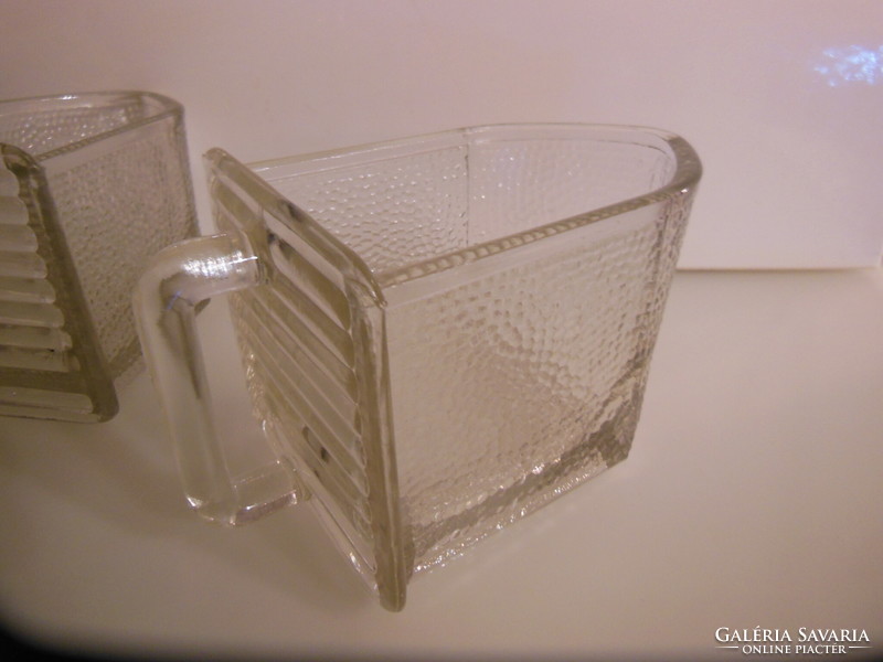 Spice holder - 2 pcs. - 1950 - Heye schavenstein - pressed glass - perfect
