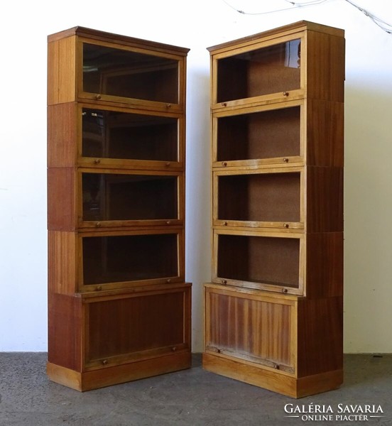 1Q146 pair of old five-piece Lingel bookcases 185 x 75 cm