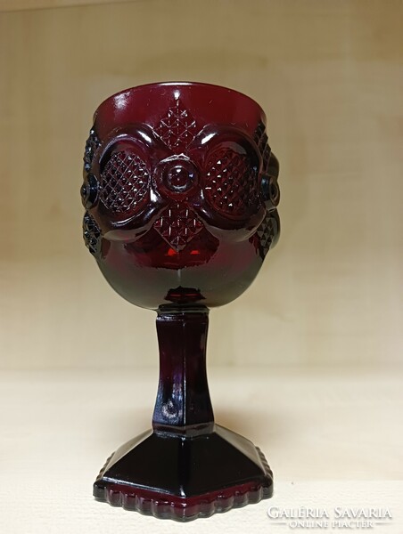 Vintage ruby red avon glass, goblet