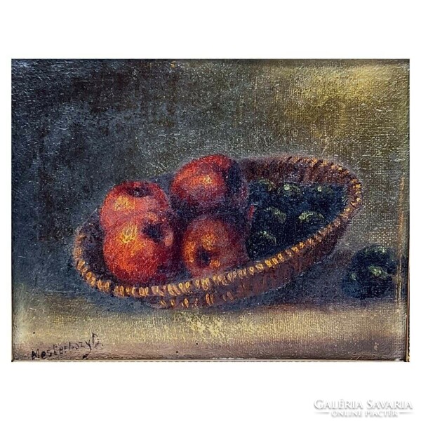 Dénes Mesterházy (1900-1949): fruit basket on the table f00602