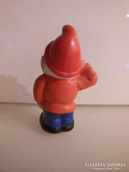 Garden gnome - old - 10 x 6 cm - plastic - German - perfect