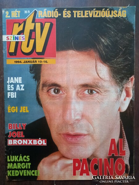 Color rtv TV newspaper January 10-16, 1994. Al Pacino on the cover