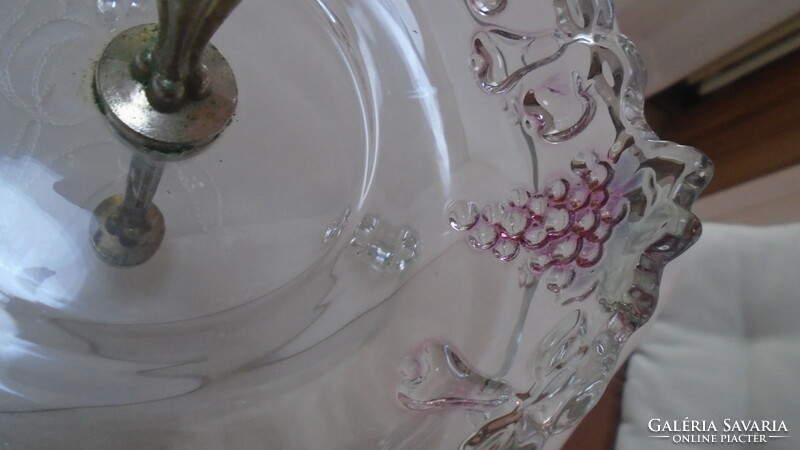 Walther -Glas  régi 4 daraból álló szépséges süteményes kínáló tálak hibátlan darabok