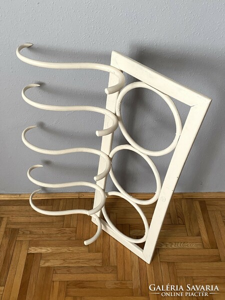 White painted antique thonet wall hanger