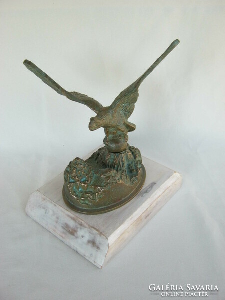 Bronz vagy réz sas turul madár szobor súlyos darab 2,1 kg