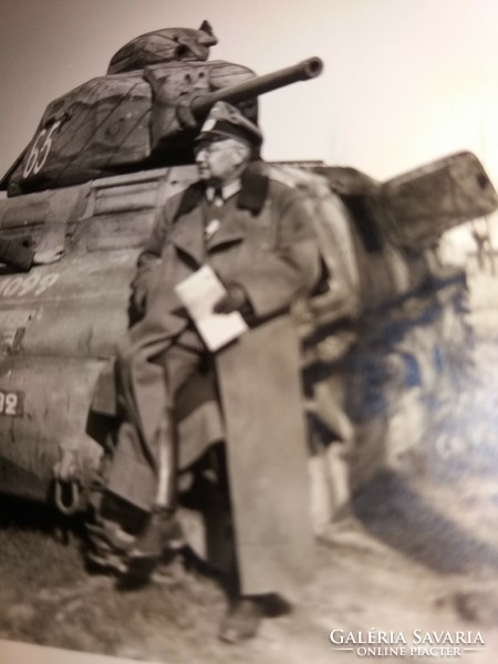 Antik II.VH.Normandia német tankosok zsákmány Sherman M4 archív eredeti fotó 7 x 7cm a képek szerint