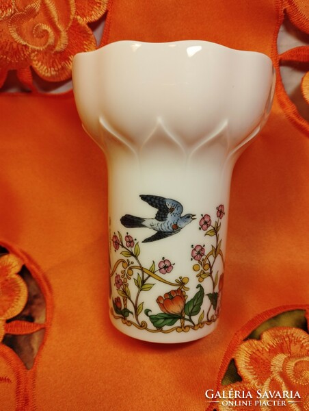Hutschenreuther porcelán madaras váza Ole Winther festése nyomán