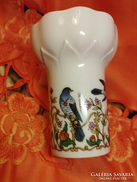 Hutschenreuther porcelán madaras váza Ole Winther festése nyomán