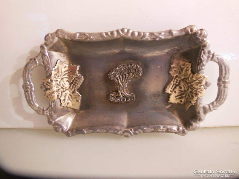 Tray - silver-plated - gold-plated - 14.5 x 8 cm - old - flawless