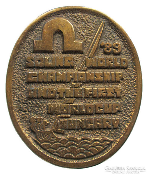 Balatonfüred commemorative medal of the Sailing Soling World Championship 1989