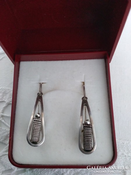 Russian silver clasp earrings