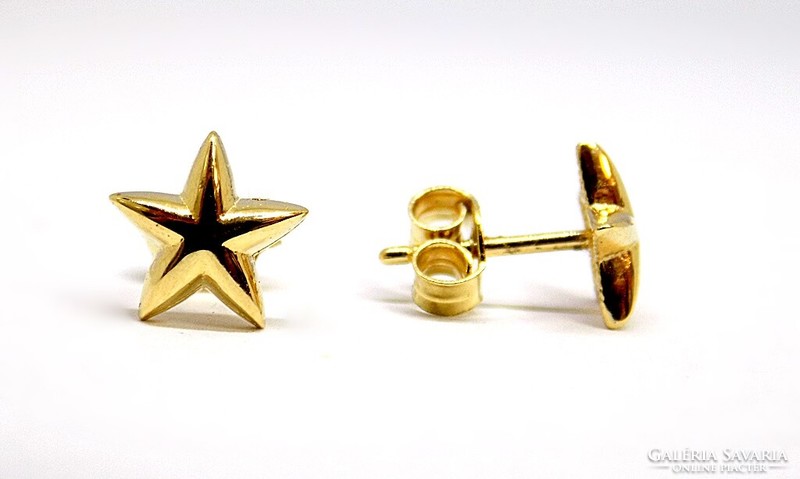 Gold star earrings (zal-au121443)