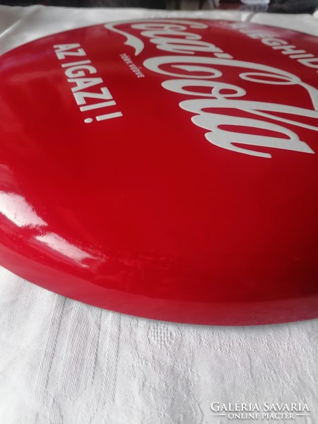 Coca-Cola Zománctábla / reklámtábla  40 centi átmérőjű