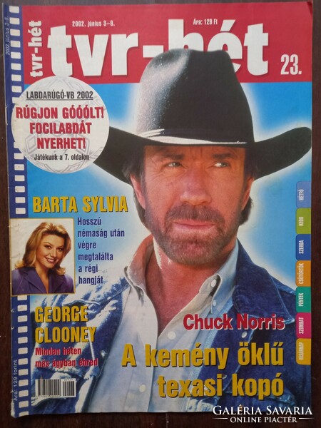 TVR-Hét tévé újság 2002. június 3-9. Címlapon Chuck Norris