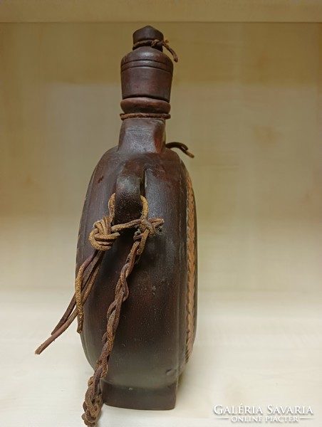 Brown ceramic water bottle