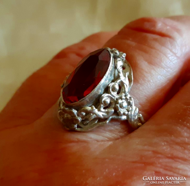 Antik ötvös ezüst gyűrű