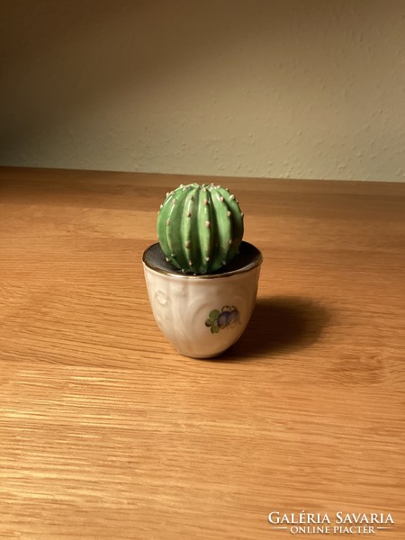 Ritka herendi porcelán kaktusz.