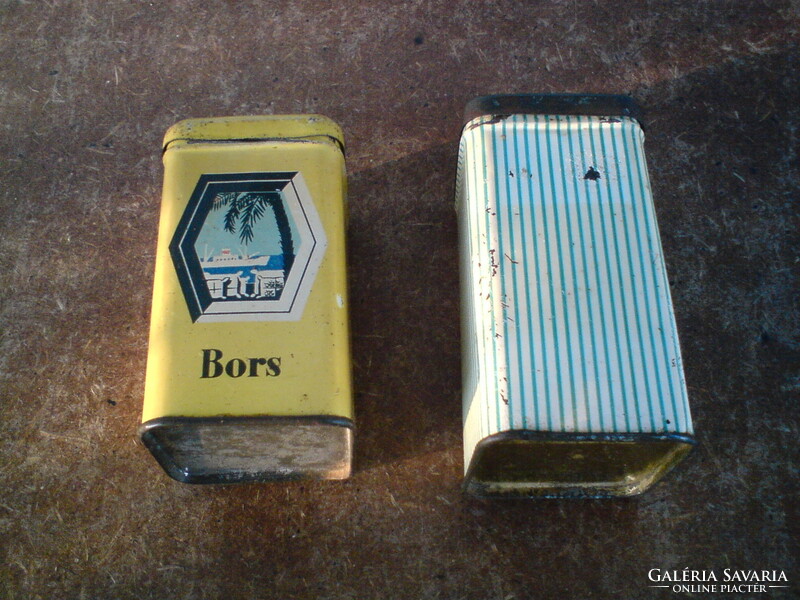 Old metal, tin box 2 pcs.